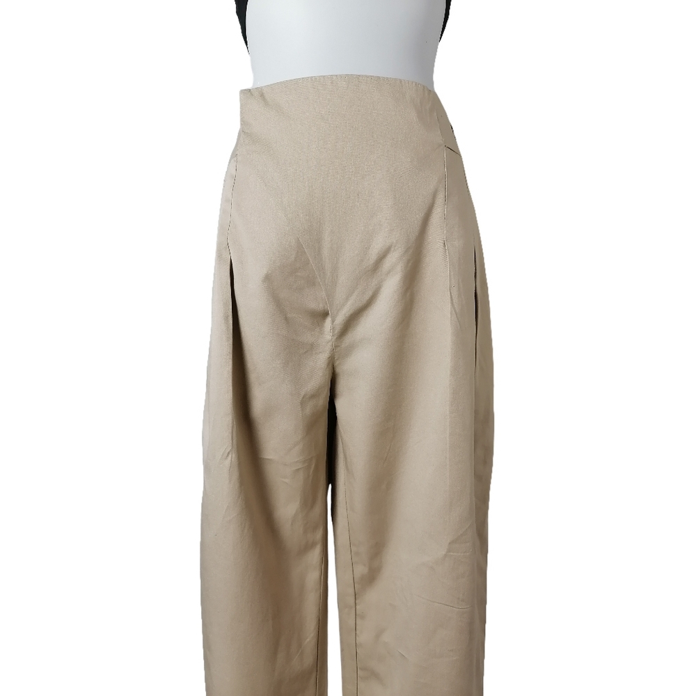 👒 34W，wheat color cotton high waist casual pants from VILA